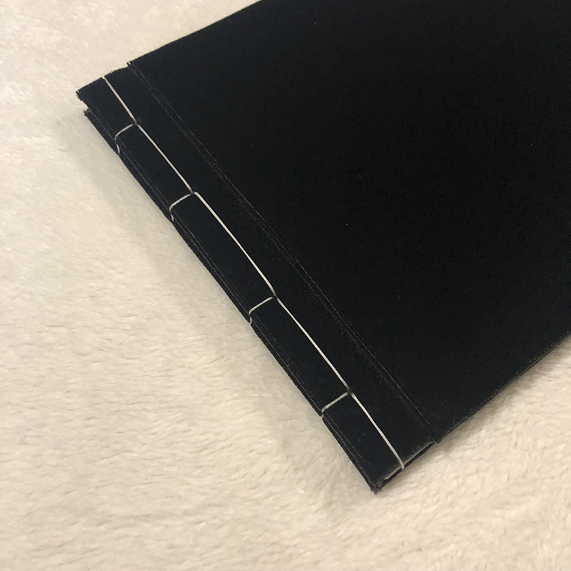 Stabbound Black Velvet Watercolour - stitching method