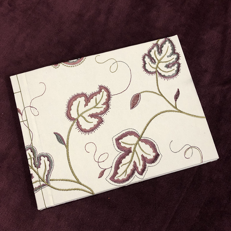 Stabbound White Embroidered Watercolour