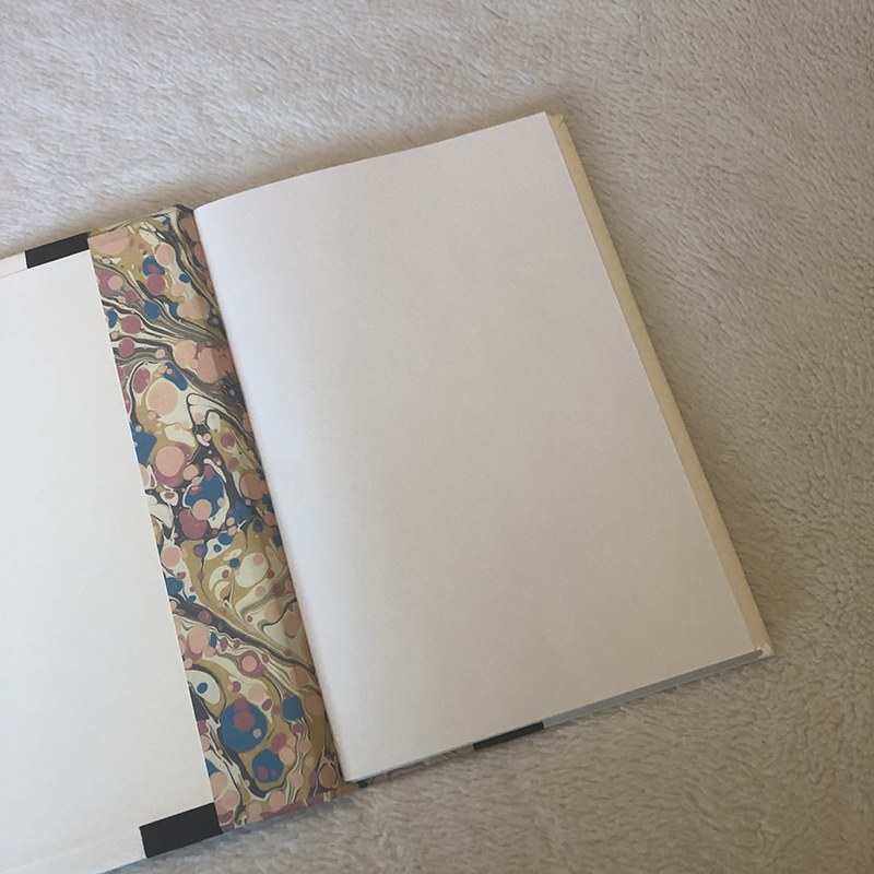 Longstitch Marbled Sketchbook - open