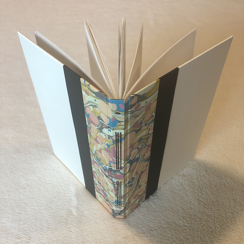 Longstitch Marbled Sketchbook - spine