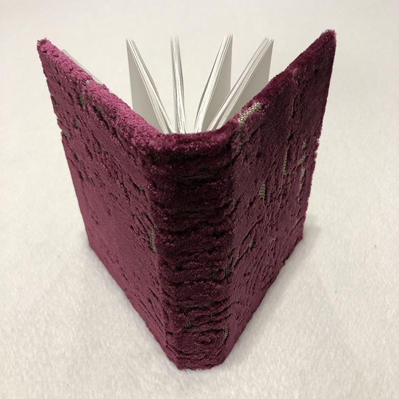 Coptic stitch Pink Viscose Sketchbook - back