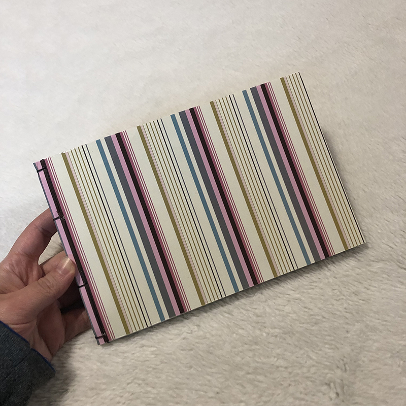 Stabbound Striped Sketchbook