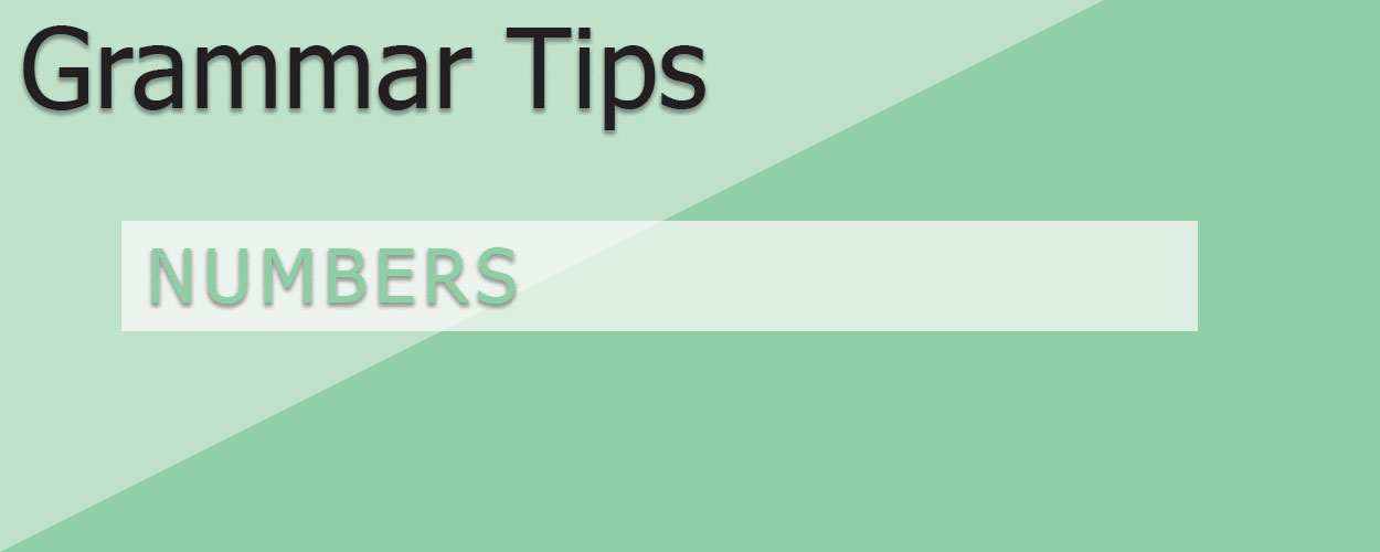 Grammar: Numbers