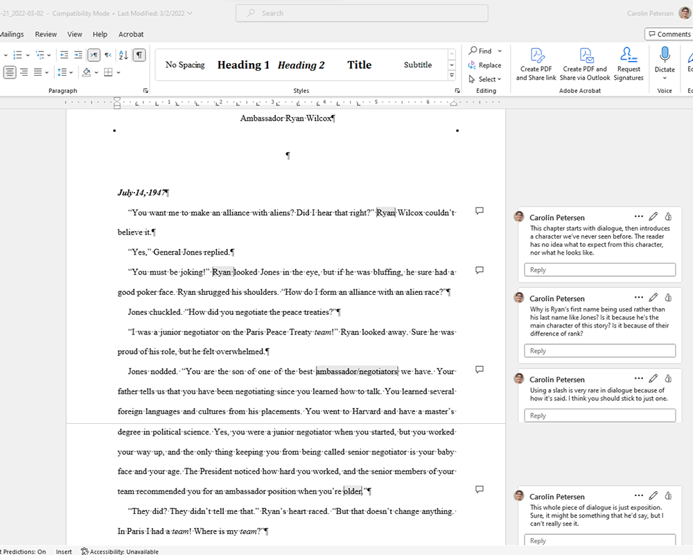Negotiations - beta reading