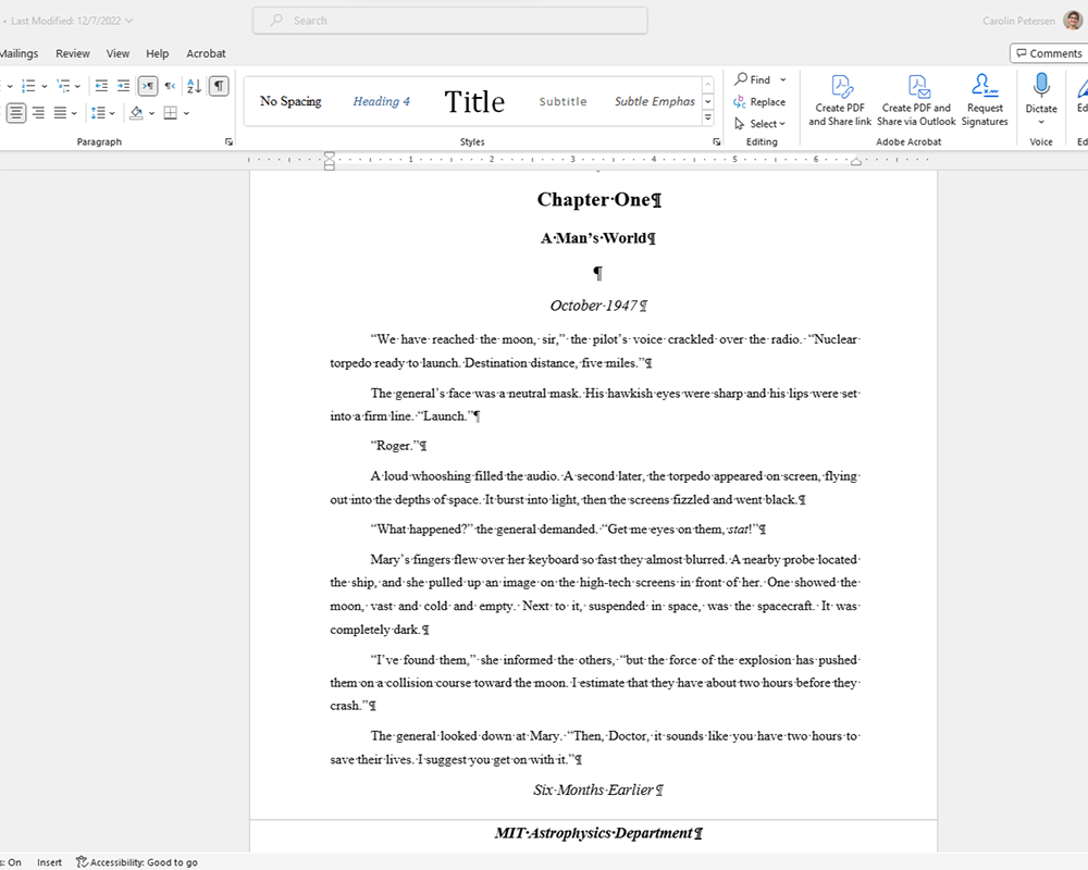 Defying Gravity - final draft