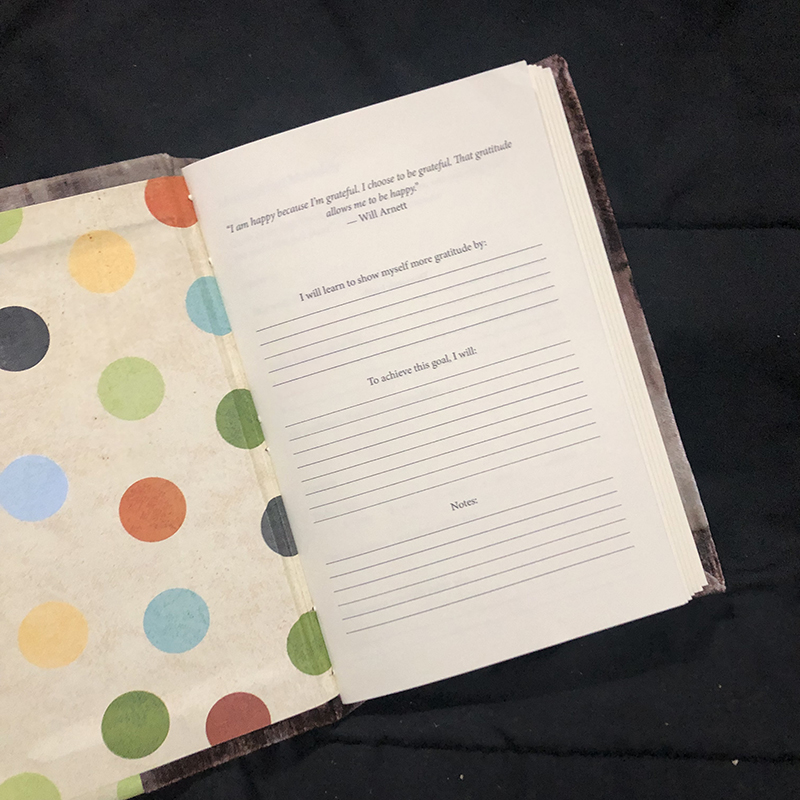 Longstitch Perle Velvet Gratitude Journal - open