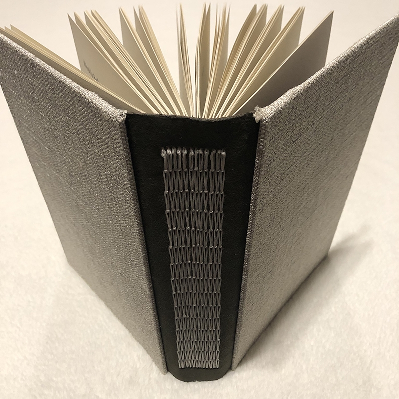 Chainstitch Green Suede Positivity Journal - spine