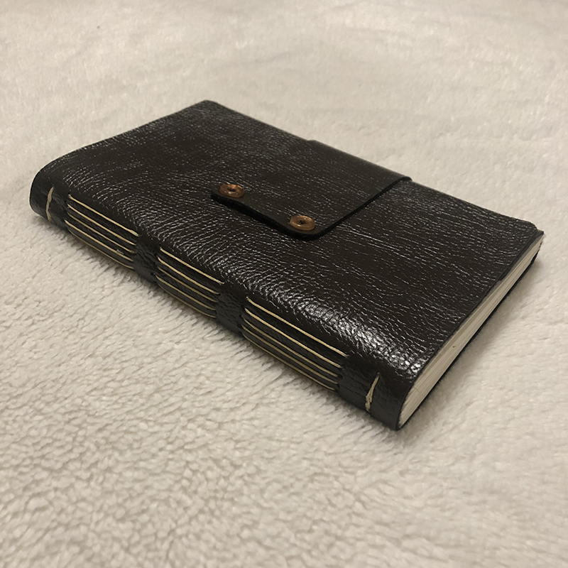 Longstitch Faux Leather Reading Journal - button