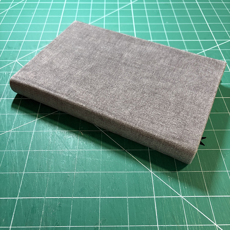 Casebound Grey Silken Reading Journal - spine