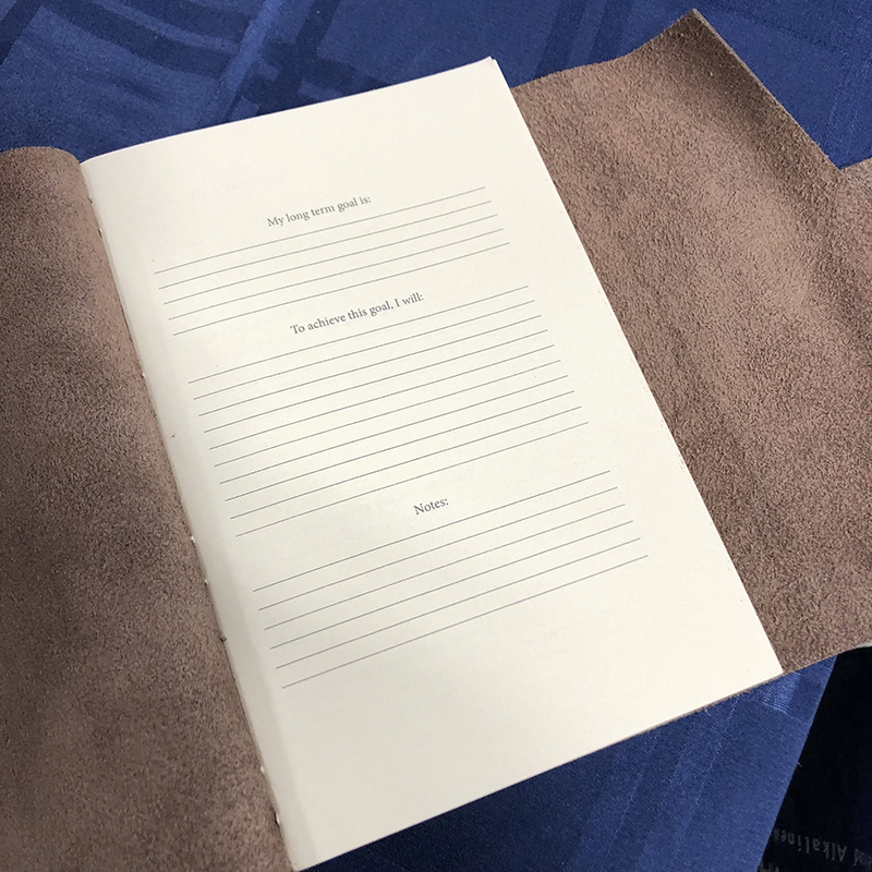 Longstitch Softcover Suede Reflection Journal - open
