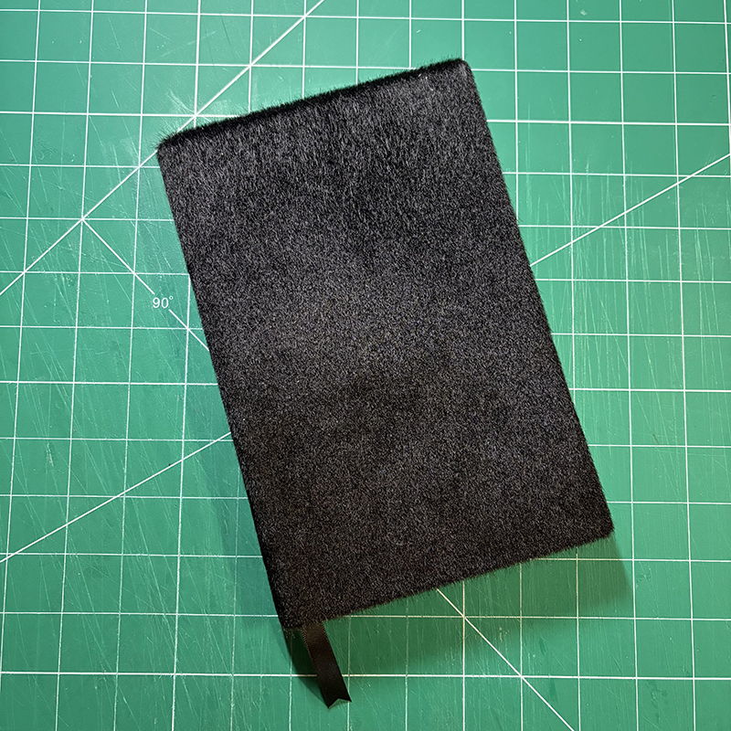 Casebound Black Faux Fur Notebook