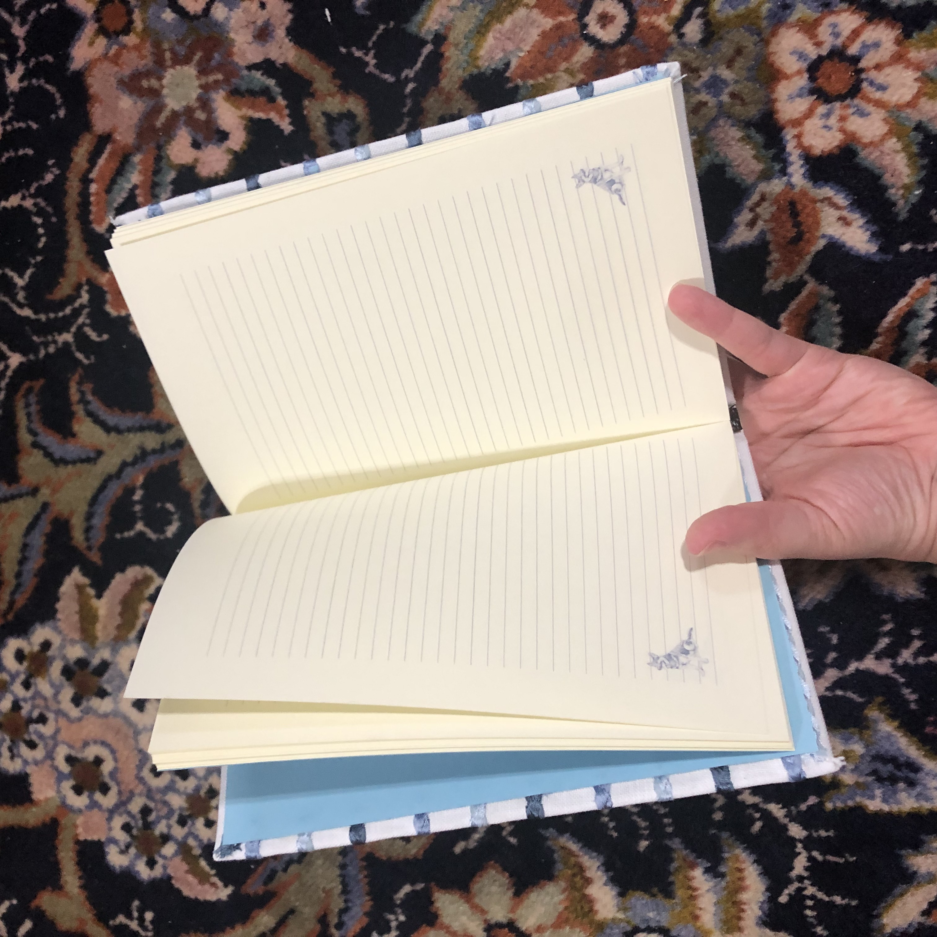 Casebound Braided German Shepherd Notebook - open