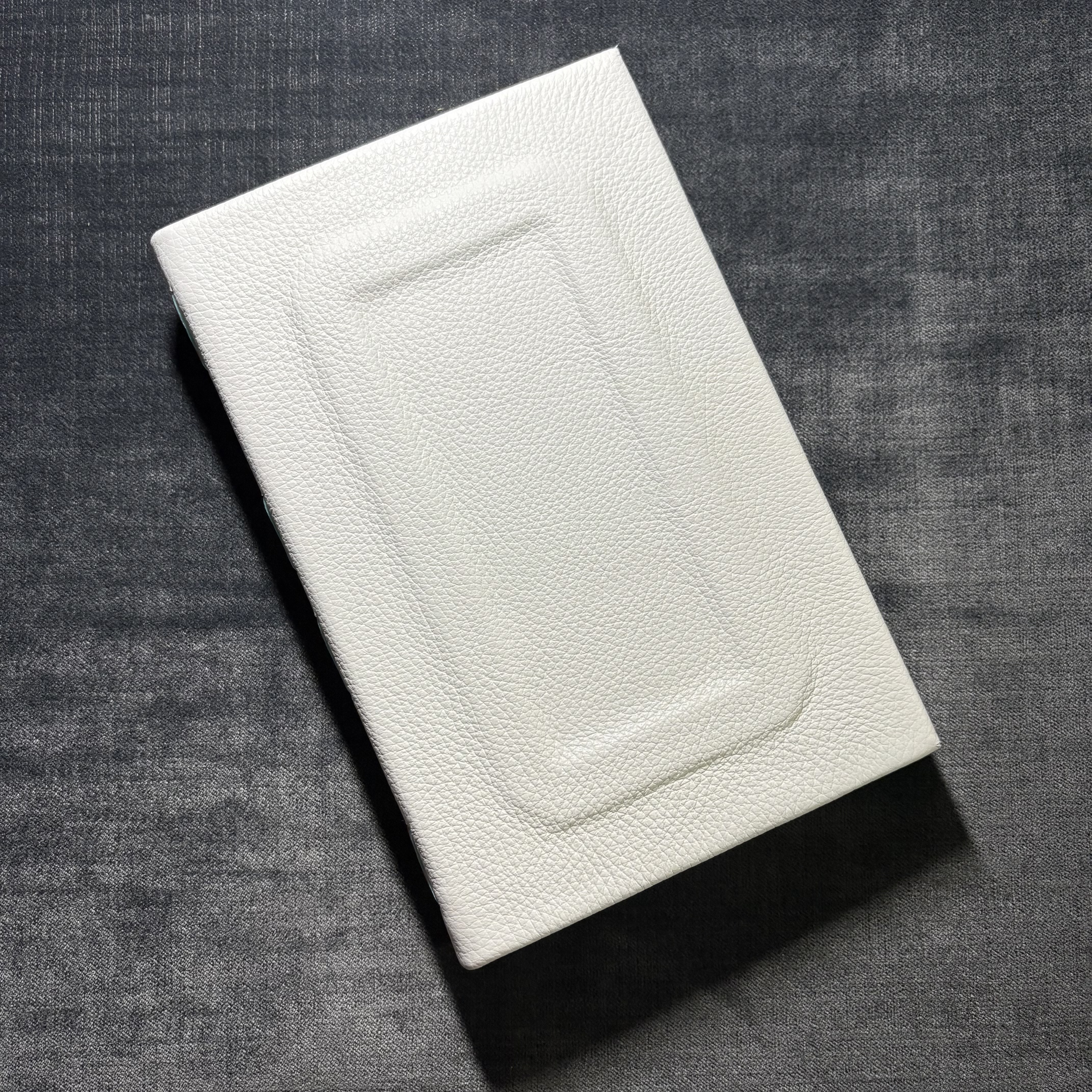 Cross-stitch Blank White Leather Notebook
