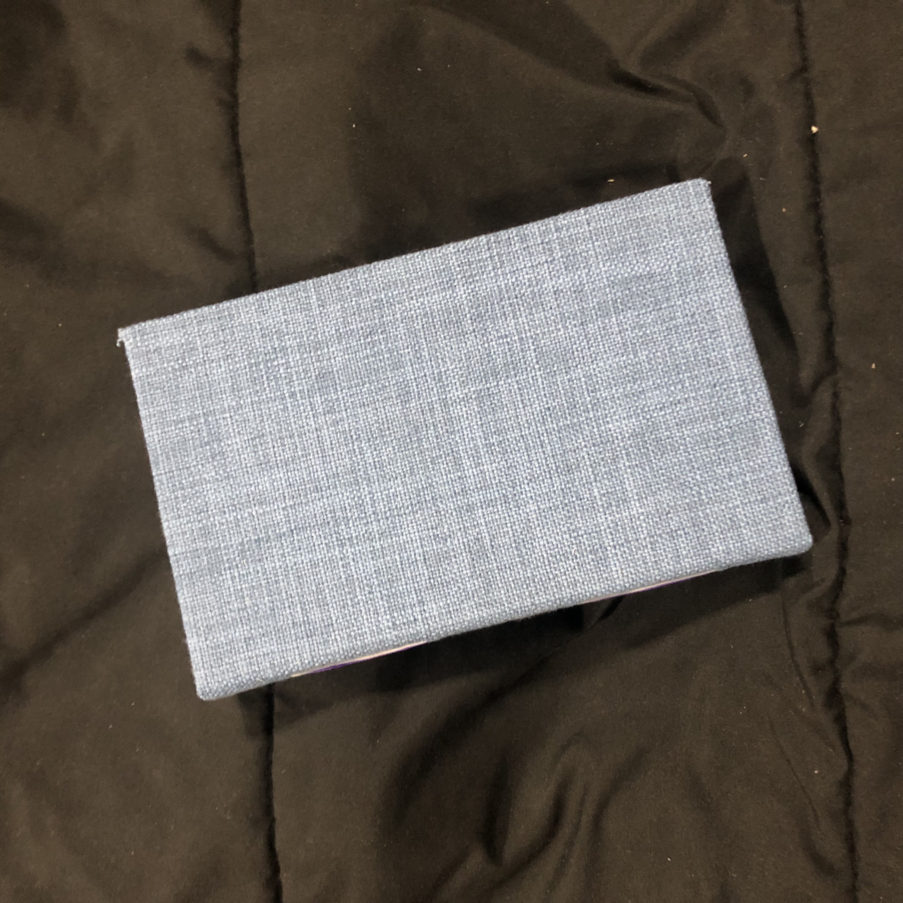 Cross-stitch Blue Linen Notebook