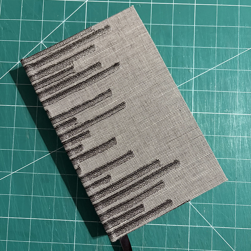 Casebound Grey Stripe Notebook