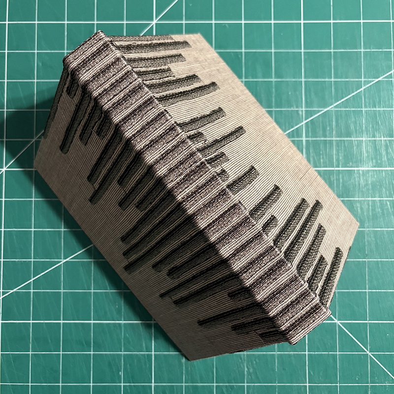 Casebound Grey Stripe Dotted Notebook - spine