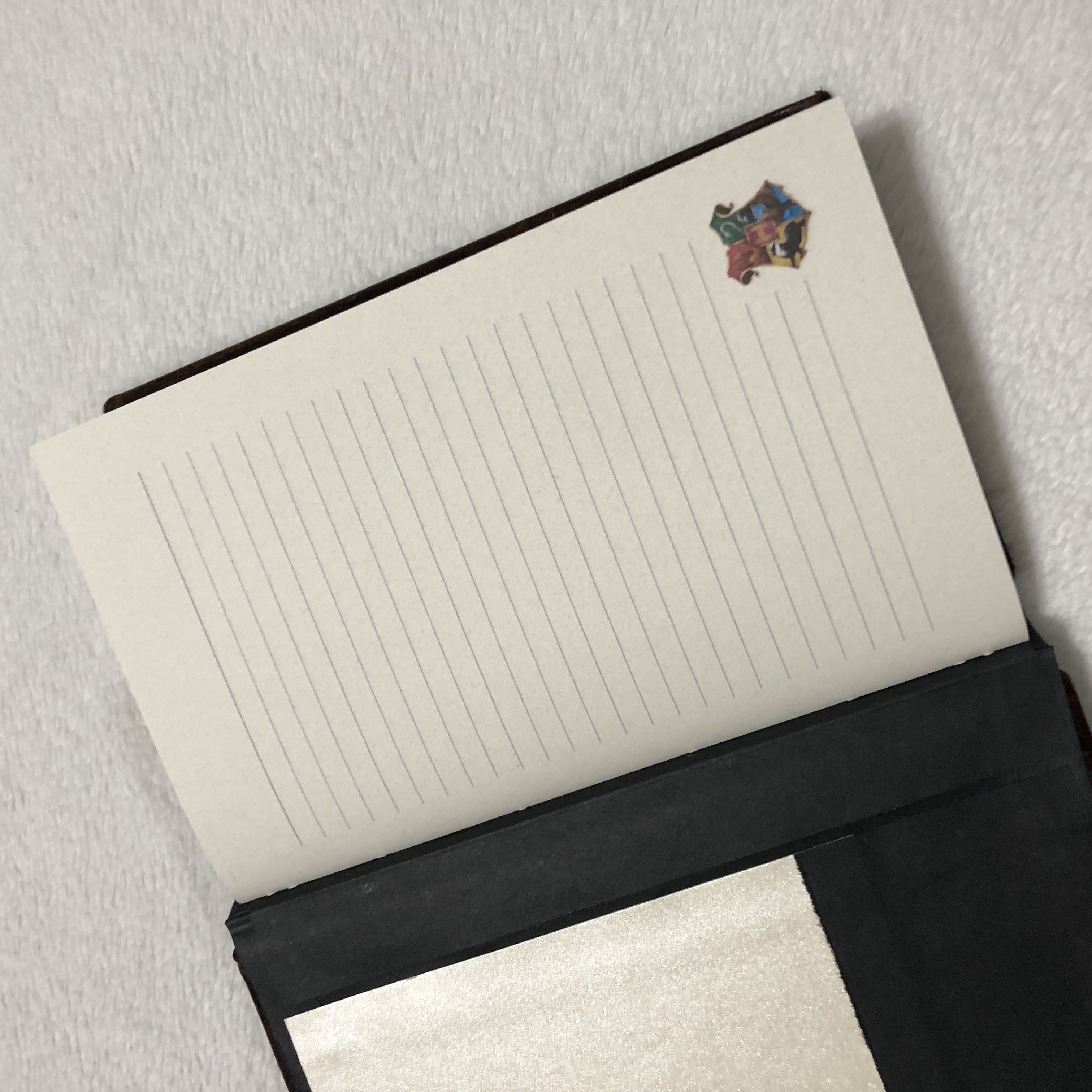 Longstitch Leather Hogwarts Notebook - open