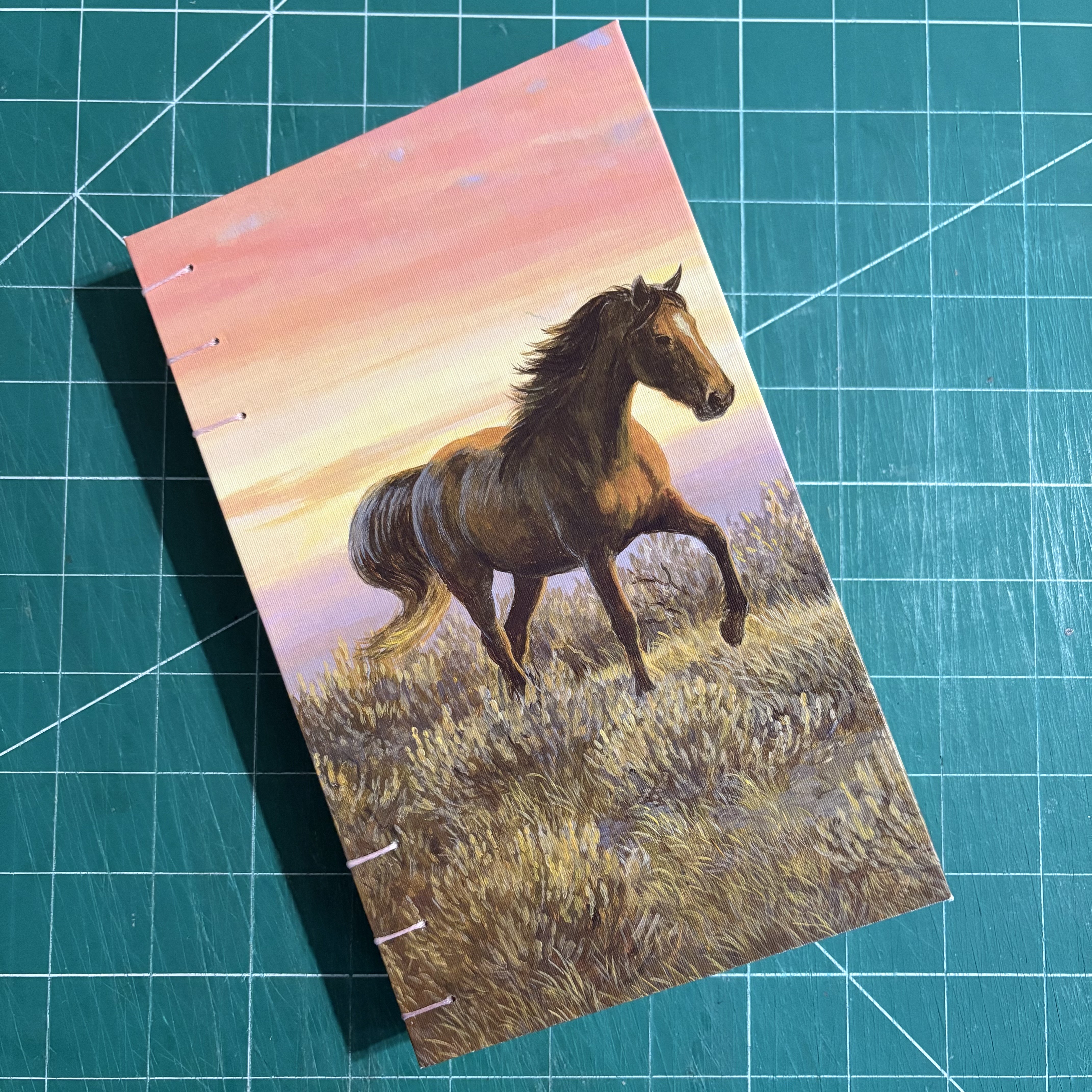 Coptic Horse Sunset Dotted Notebook