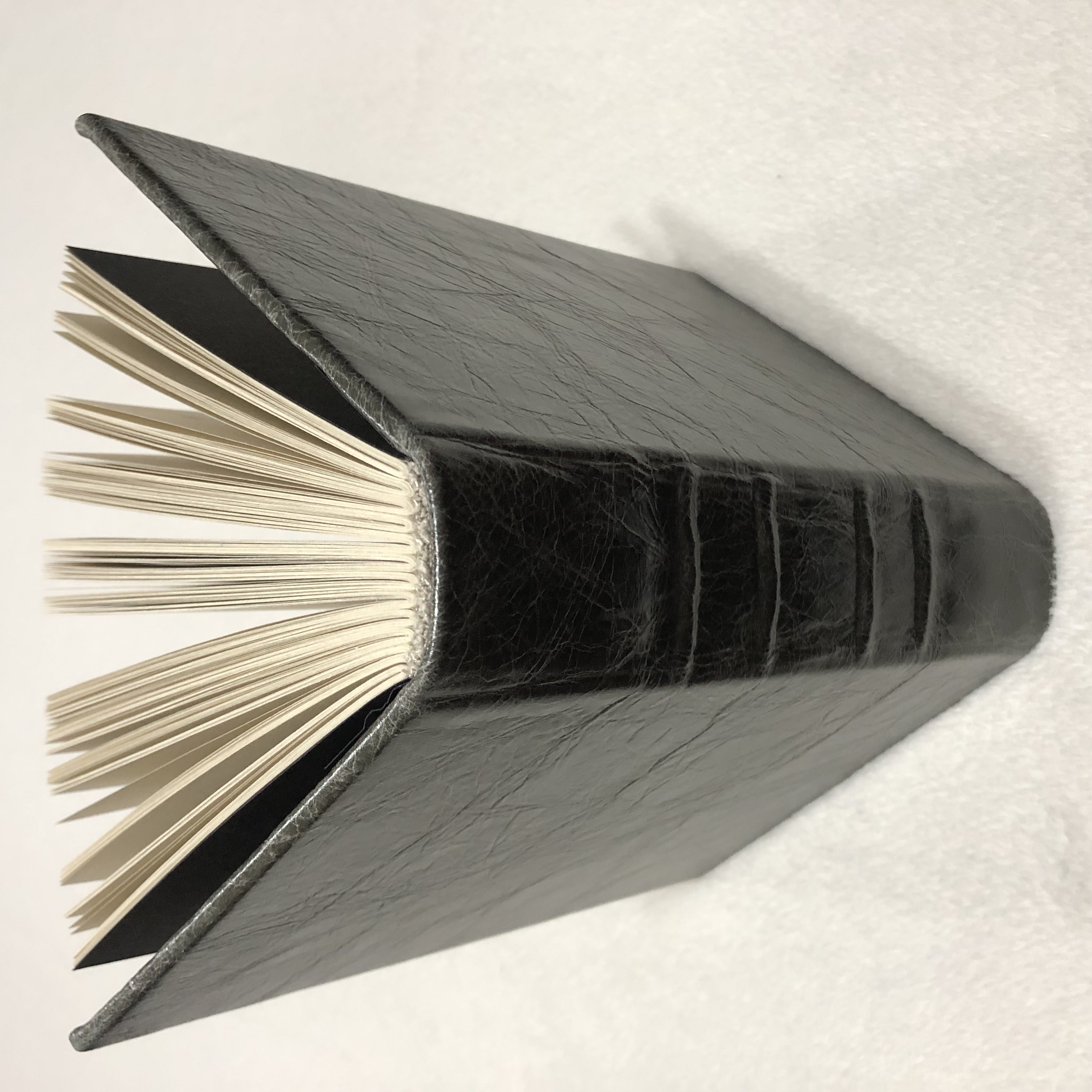 Leatherbound Grey Tome Notebook - spine