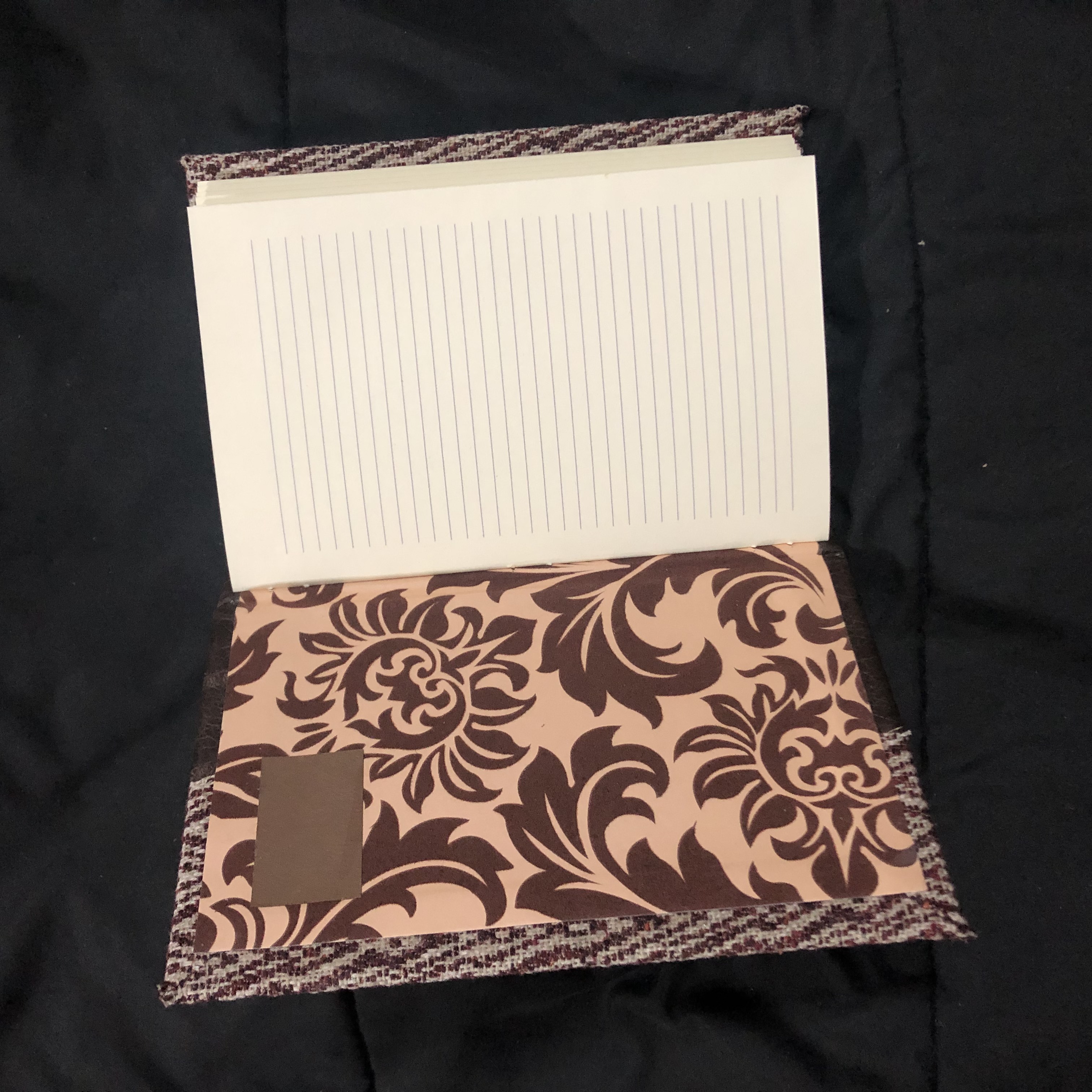 Longstitch Leather Pattern Notebook - open