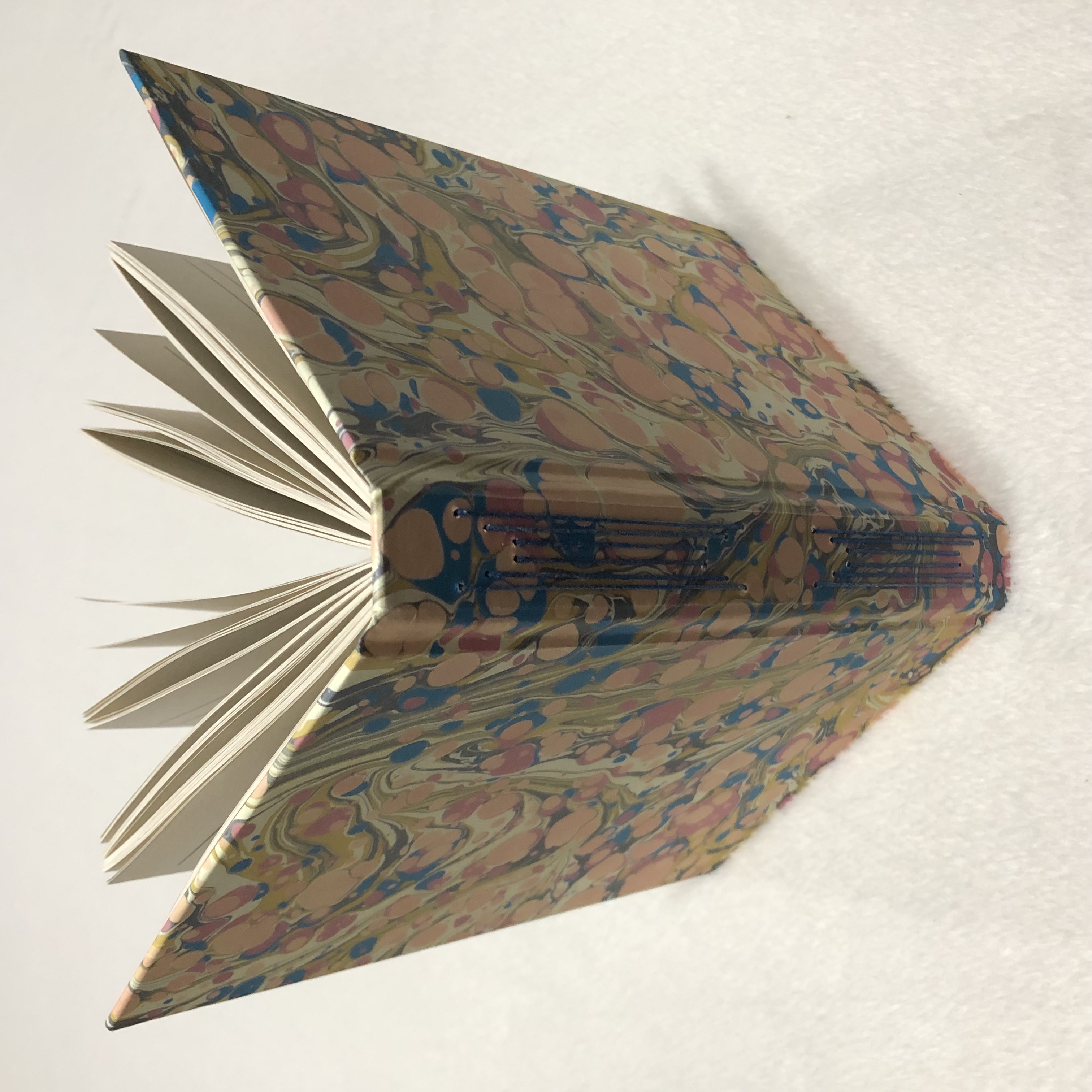 Longstitch Marbled Paper Journal - back