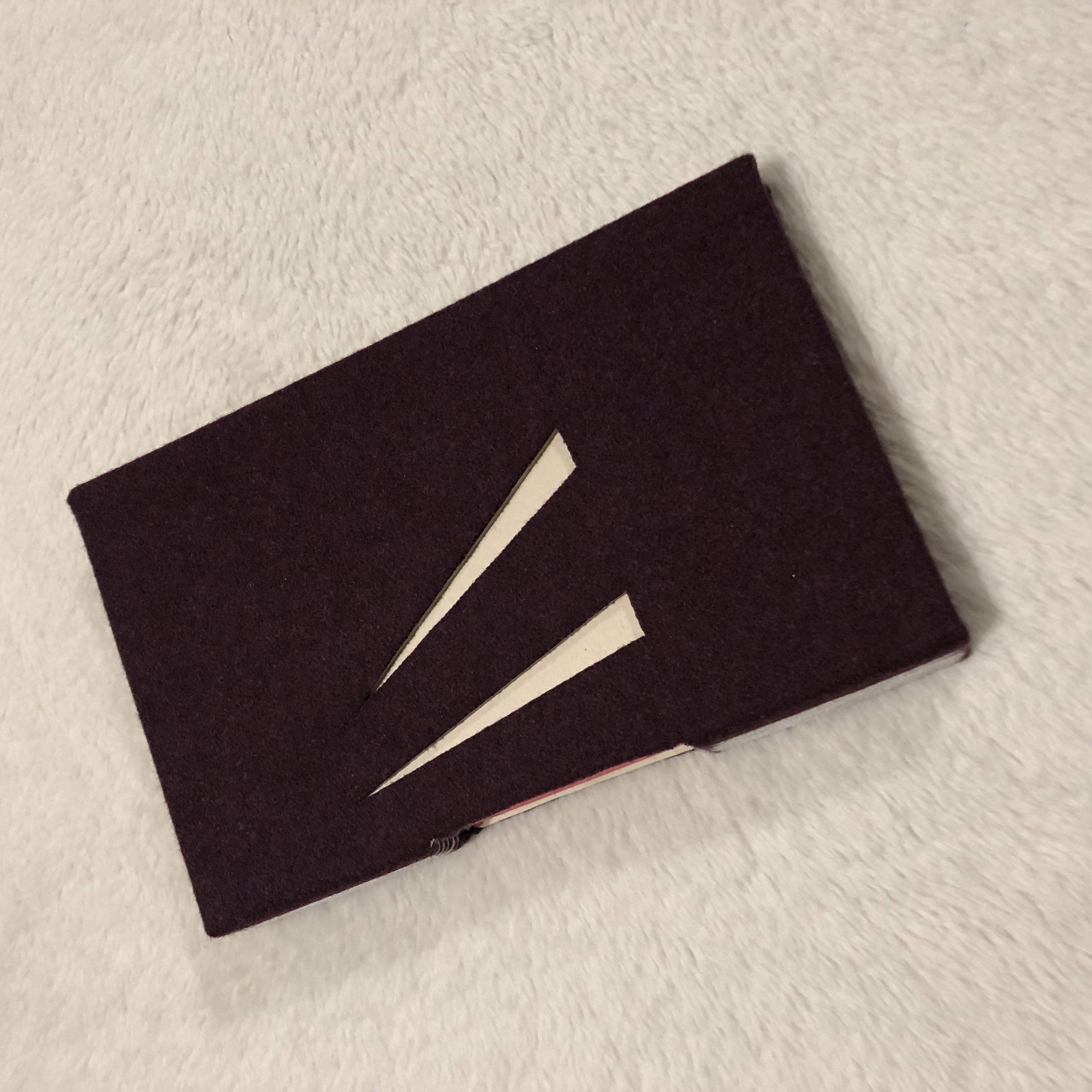 Buttonhole Red Wool Notebook