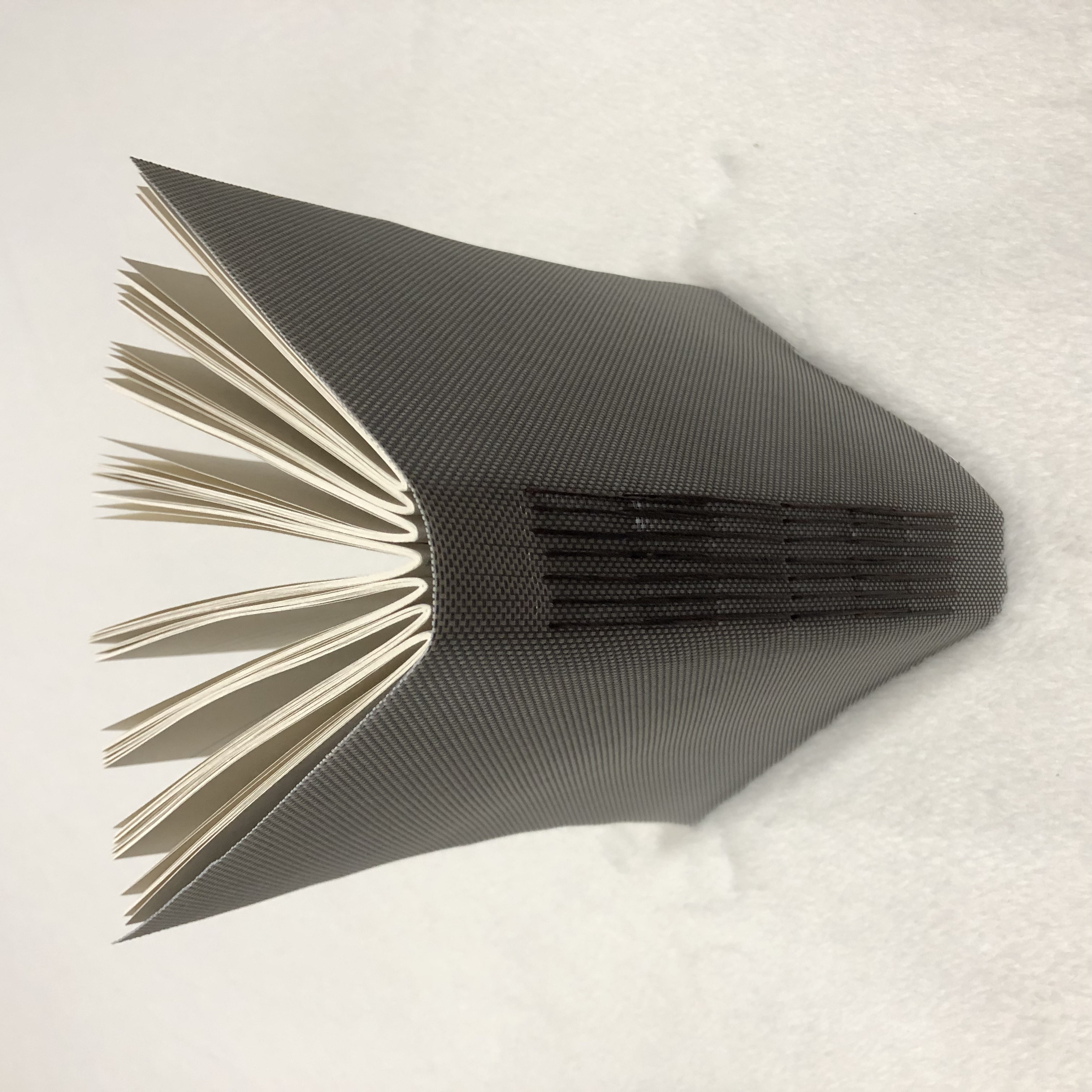Saddlestitch Woven Cover Notebook - back