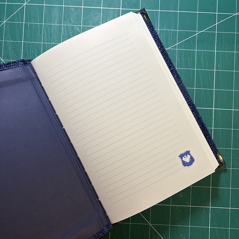 Chainstitch Blue Sherpa Eagle Notebook - open