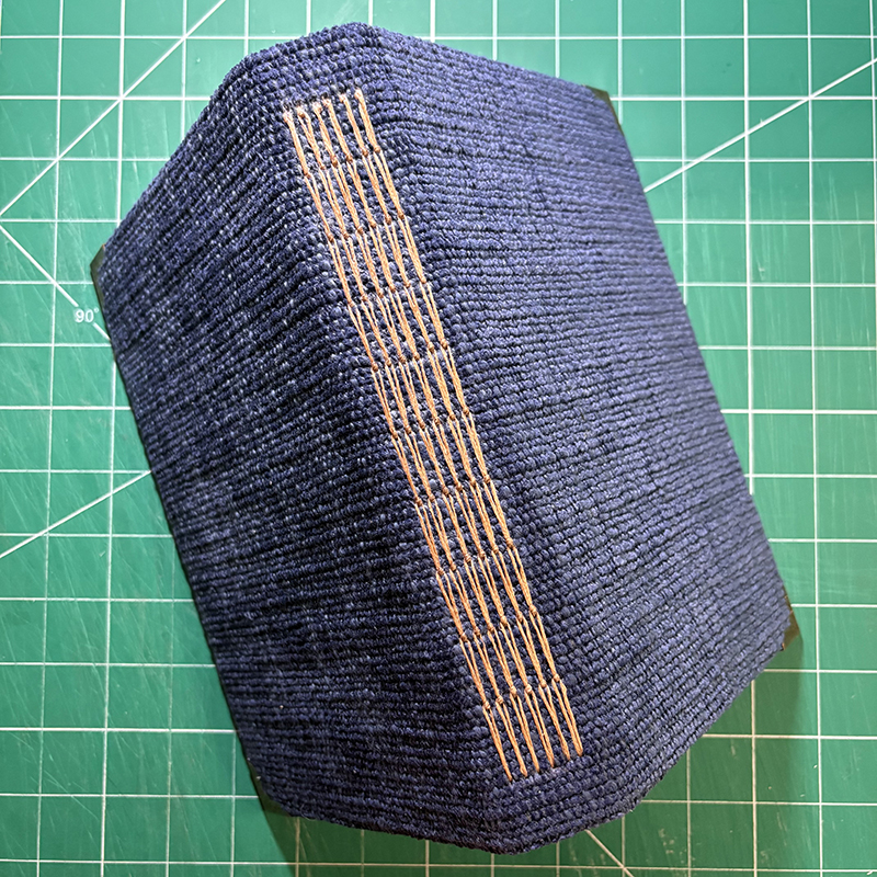 Chainstitch Blue Sherpa Eagle Notebook - spine